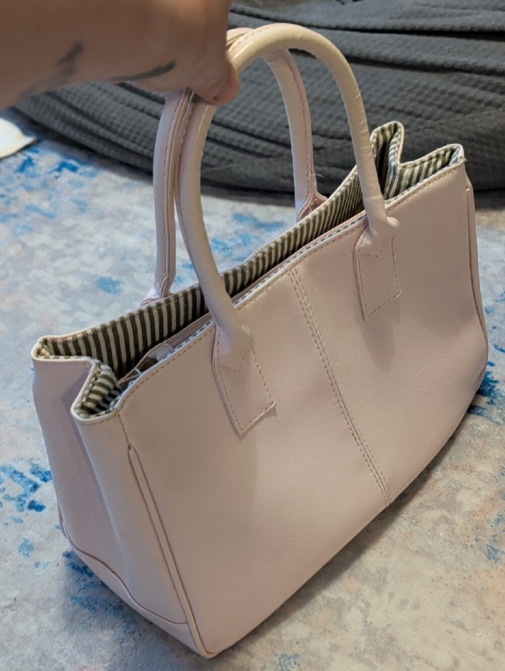 Vintage Pink Tote Bag - Classic Soft Pink Women’s Handbag